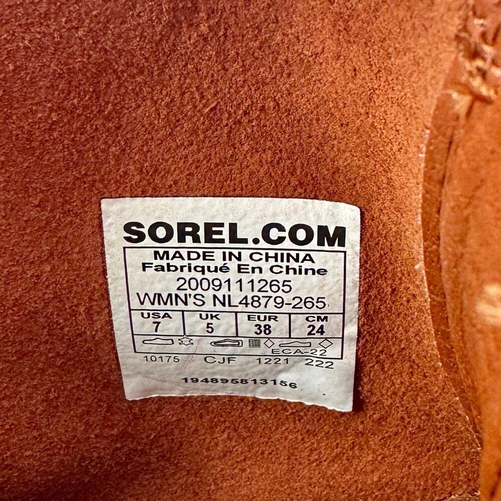 Sorel Women’s NL4879-265 Brown Leather Lace Up Ankle Boots Size 7 - Picture 6 of 7